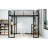 Iron Frame Bed With Railing And Stairs For Youth Bedroom, Black, Space - Saving Black On Both Sides Twin Featuring Stable Installation-124719669