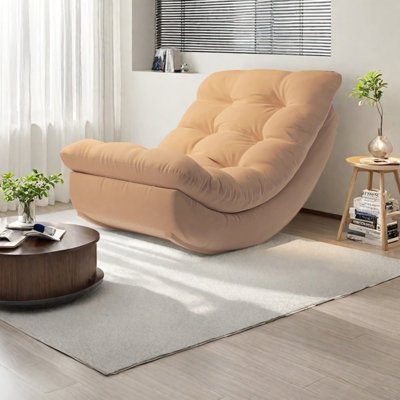 Chaise berçante ergonomique en suède