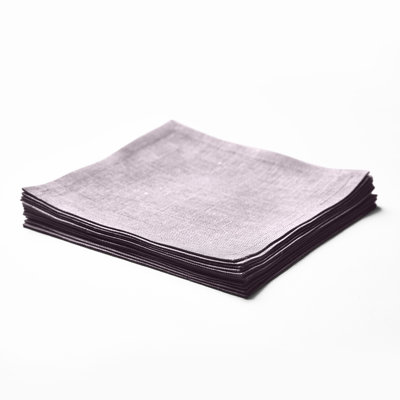 100% Pure Linen Cocktail Napkins - Athena
