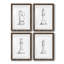 Chess Room Study I - Ensemble de 4 reproductions de cadres photo-1326681310-1326681307