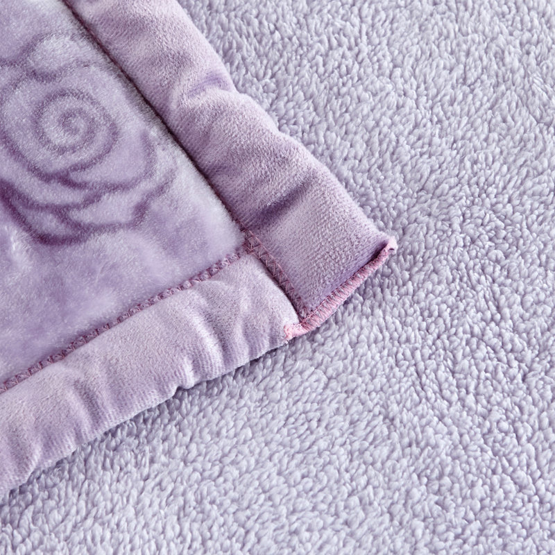Flannel Floral Comforter Set