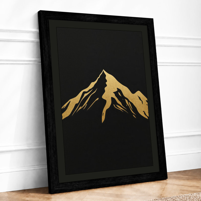 Golden Peak Minimalist - Print, A2 - 59.4 x 42.0 cm, Black