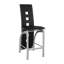 Ensemble de 2 chaises de style moderne à hauteur de comptoir avec base en métal et dossier rembourré en cuir
