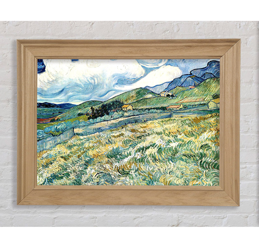 Berglandschaft hinter dem Hospital Saint-Paul von Van Gogh - Druck