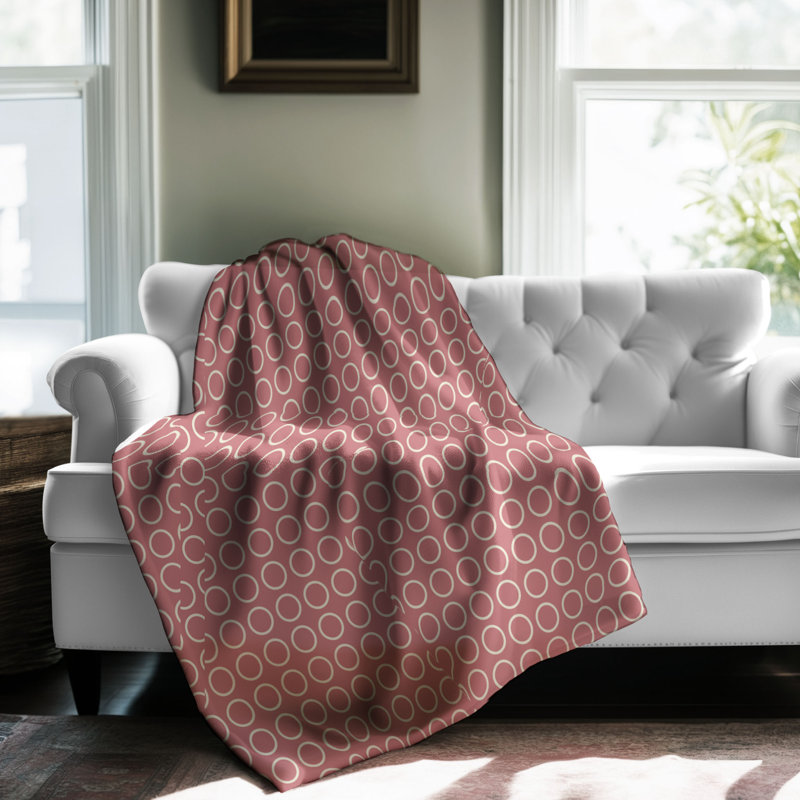 Beige cramoisi - couverture sherpa de qualité supérieure 1 pièce, Grand lit