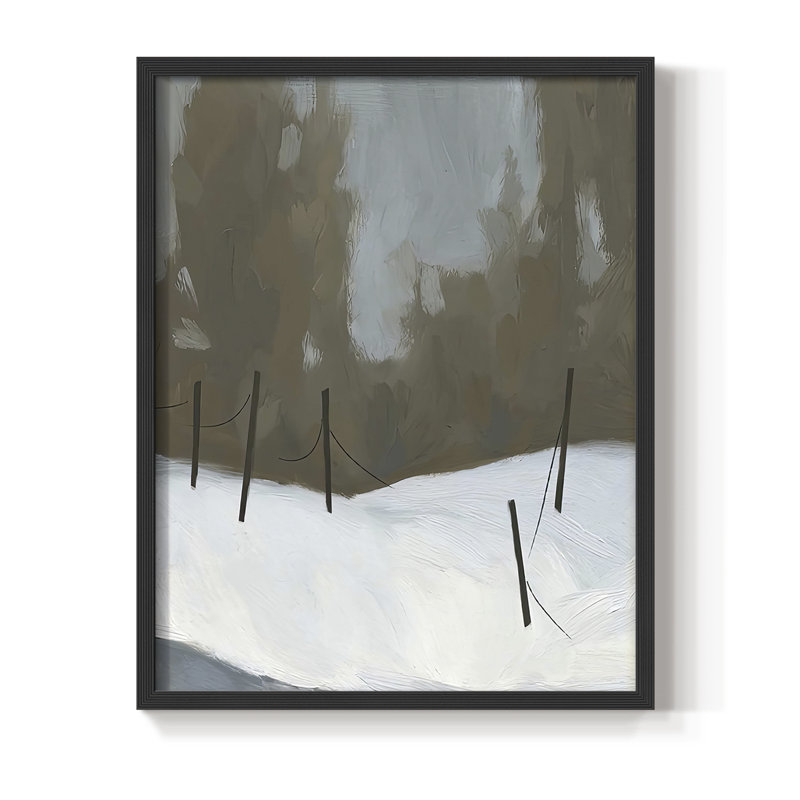 Impression encadrée Deep Snow IV - bois massif, H 30 po x l 24 po, Cadre noir