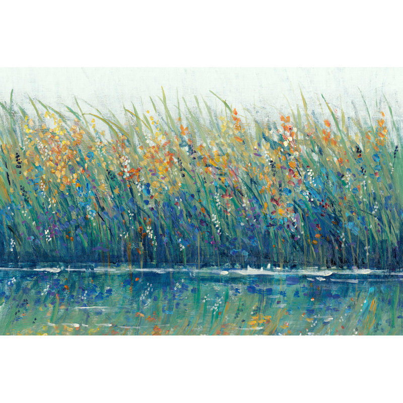 «Wildflower Reflection II» par Marmont Hill, reproduction sur toile, H 30 po x l 45 po x 1,5 po