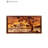 Large Hand-Carved Sunset Bullock Cart 3D Wood Inlay Wall Art, 48-Inch for Rustic Living Room Decor