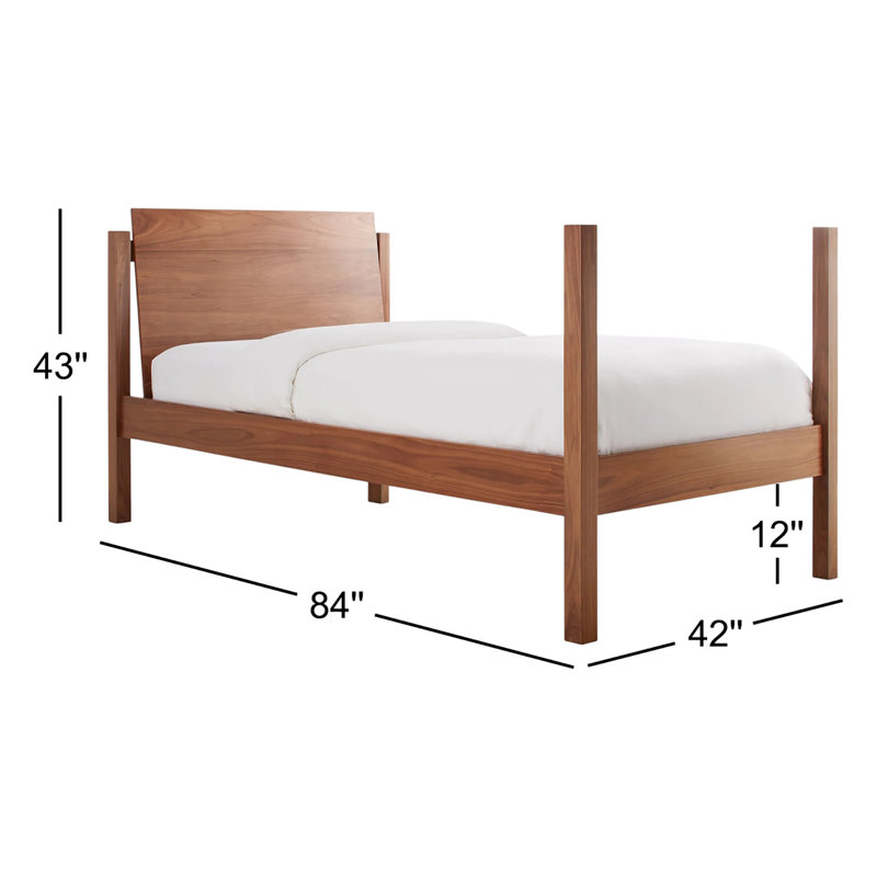 Post Up Bed, Walnut, Twin