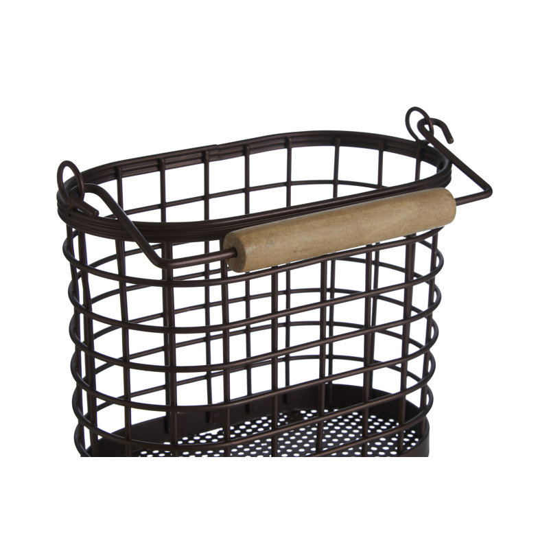 Metal Round Utensil Crock