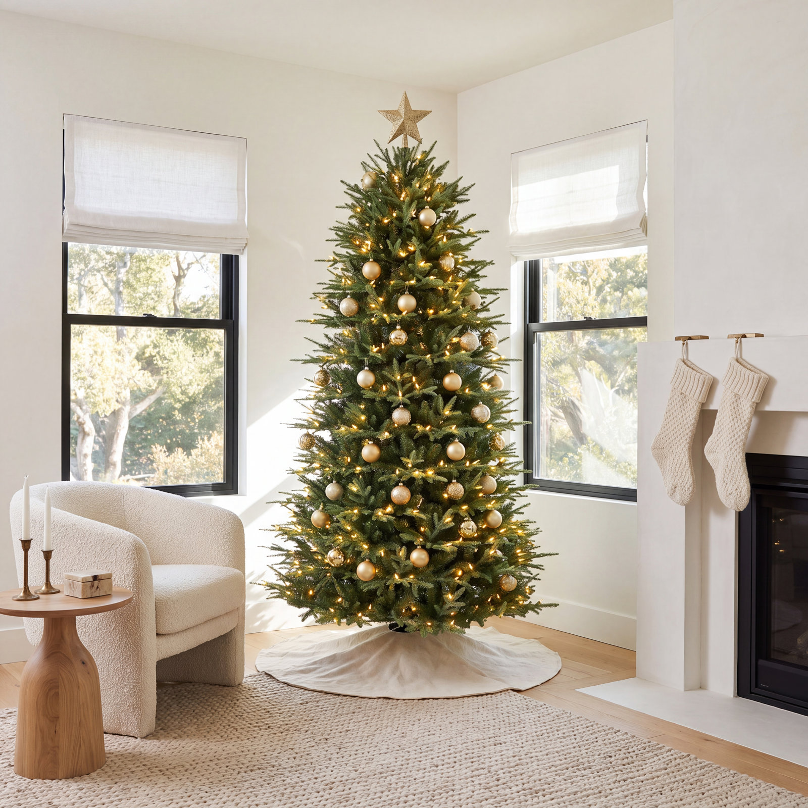 Pre-Lit Fraser Fir Christmas Tree, 6.5' H