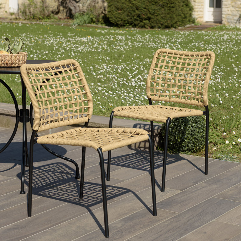 Candance Stacking Patio Dining Side Chair