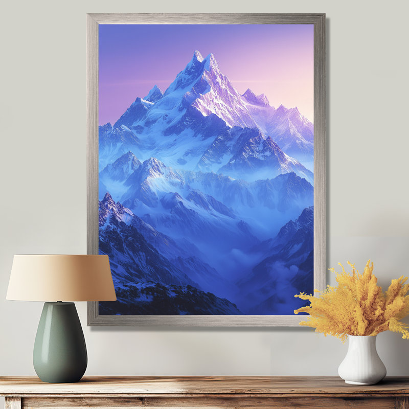 Gracielle - Landscapes Wall Art, H 32 po x l 24 po, Impression d'un seul cadre photo sans passe-partou, Argent argent