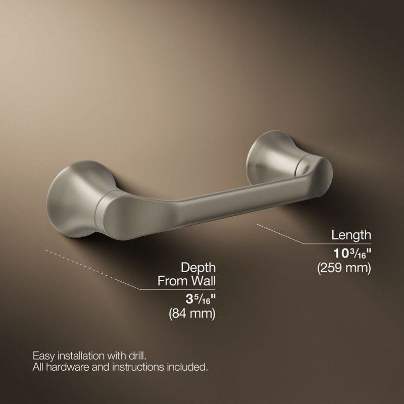 Simplice Pivoting Toilet Paper Holder, Vibrant Brushed Nickel