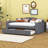 Full Size Upholstered Daybed with Storage Armrests, Trundle And Latest Bluetooth Audio System-97712321