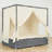 57.62" Wicker Outdoor Patio Daybed-732955762