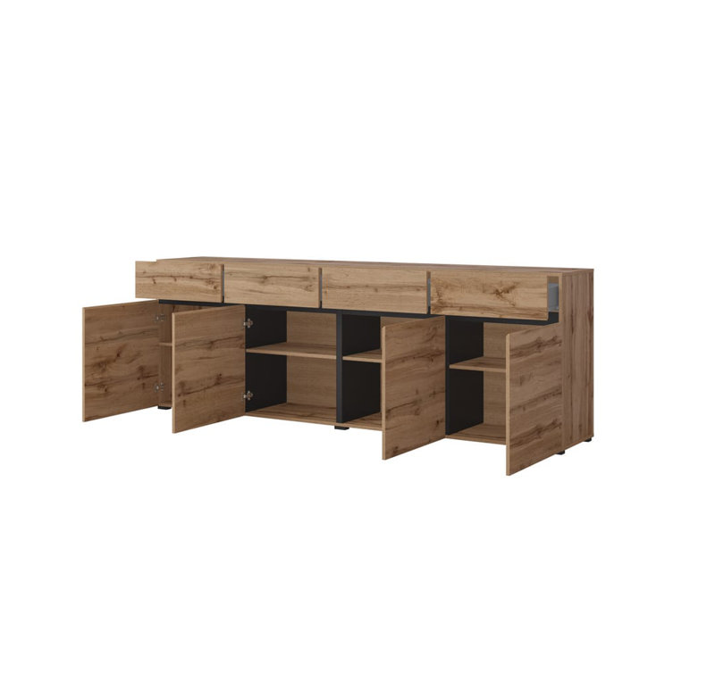 Ahlia 225cm Sideboard, Oak Wotan