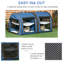 Sac de transport pour chat 39 po, bleu, deux compartiments, boîte de transport bleue facile à assembler. Comprend du tissu et un filet. Coussin de rembourrage pliable et confortable. Portes à fermeture à glissière pour compartiments. Maille