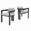 Chaise de patio d'extérieur en aluminium, ensemble de 2-1163986915