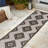 Caherty Geometric Moroccan Diamond Black/Cream Indoor/Outdoor Rug-2136436091