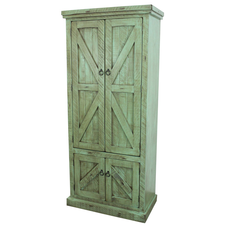 Armoire garde-manger 75 po Zimmerman, Aquamarine rustique