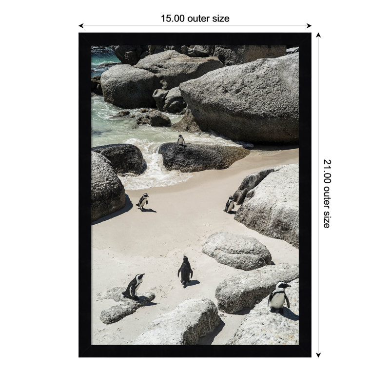 Chilling At the Beach No 2 by Shot by Clint Wood Framed Wall Art Print, 21" H x 15" W, Black