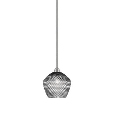 Mini-luminaire suspendu en verre brossé 9 po Mukkesh