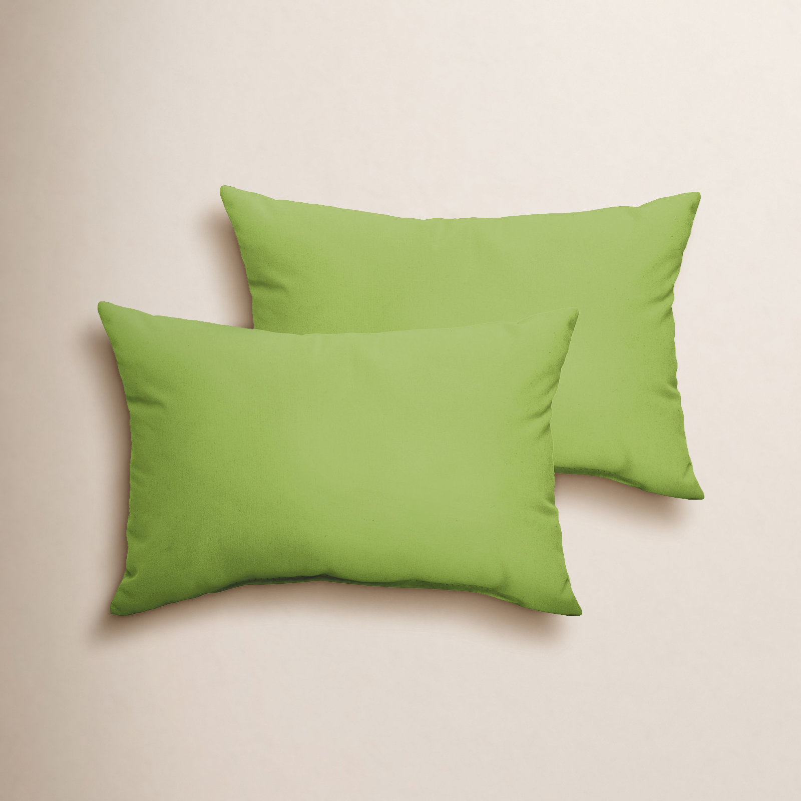 Almeda Indoor/Outdoor Lumbar Throw Pillow, Fresco Apple Green, 12" x 18"