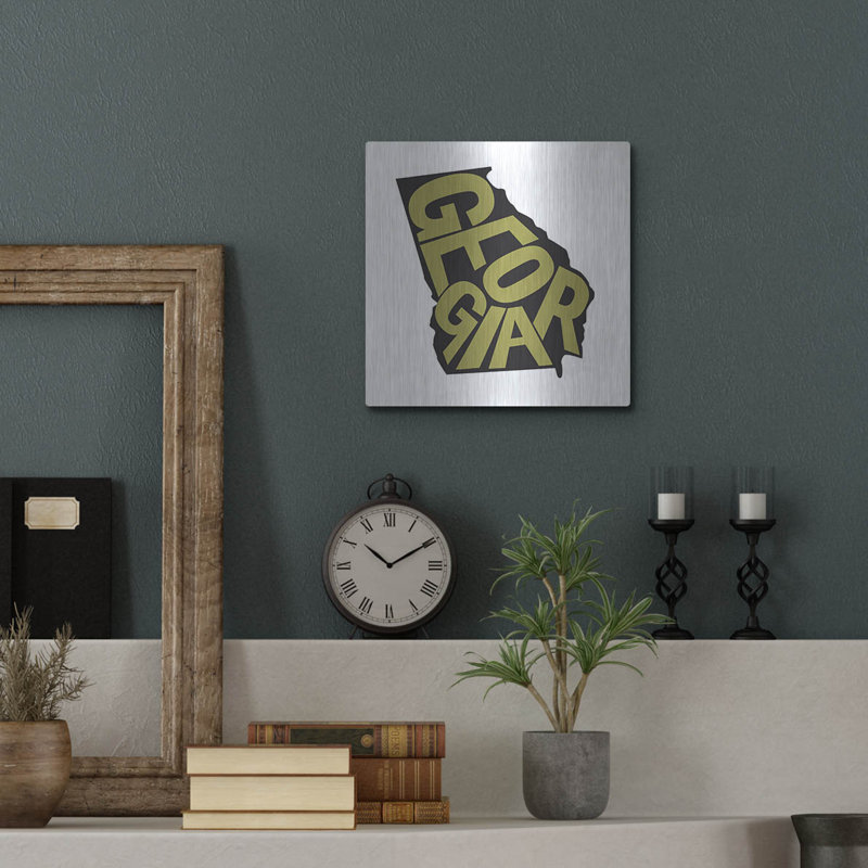 Trinx «Georgia 2» par Art Licensing Studio, art mural en métal, H 12 po x l 12 po
