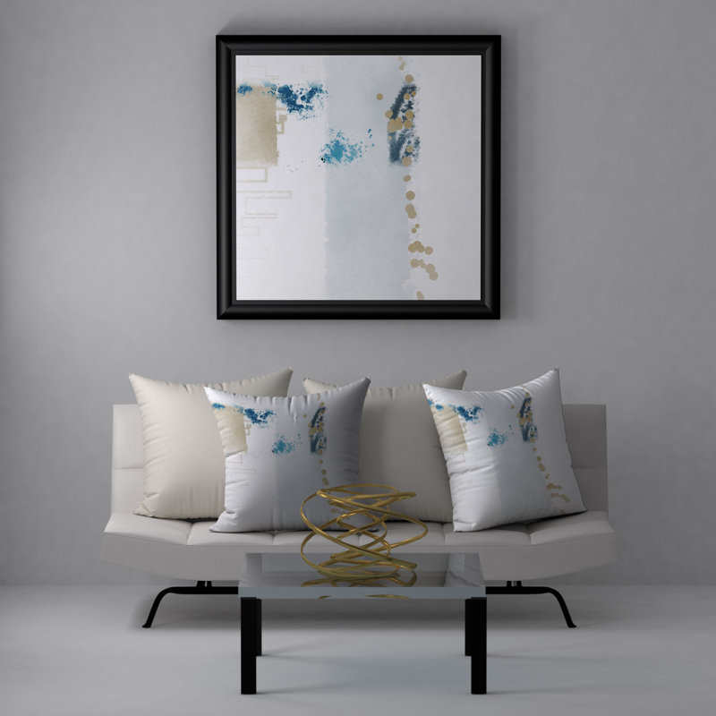 Abstract Reversible Throw Pillow, 18" x 18"