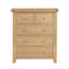Cooksey Fully Assembled Oak 5 Drawer Chest of Drawers-965622277