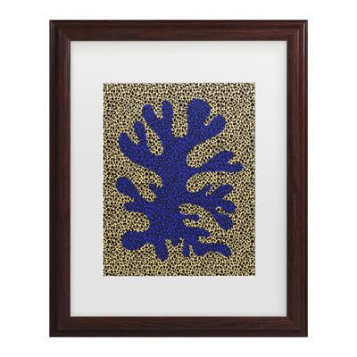 «Little Dean», art encadré en corail bleu et jaune