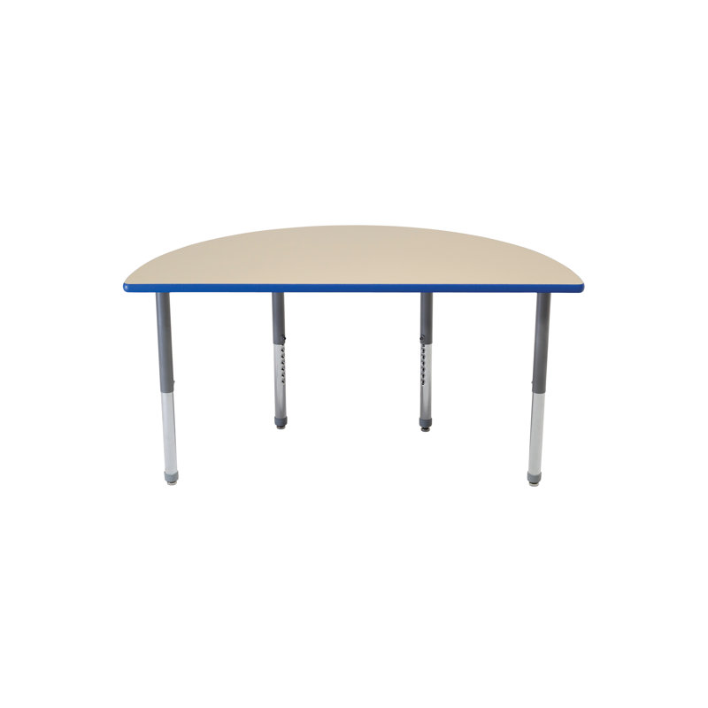 Tableau blanc - Tableau blanc - Pieds de luxe - Demi-rond - Demi-diamètre de 48 po, H 29 po x L 48 po x l 24 po, blanc