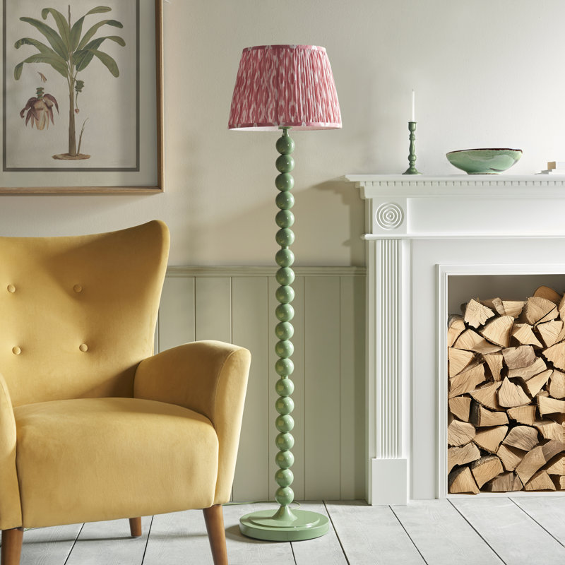 Higgledy 153.2cm Gloss Traditional Floor Lamp, Coral Pink