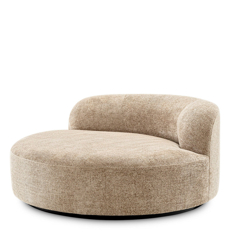 Björn 59.06'' Armless Curved Loveseat, Lyssa Sand Viscose Blend