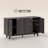 Sideboard Coffee Bar Cabinet, Fluted Buffet, With Doors, Adjustable Shelves, Wood Legs-766973892