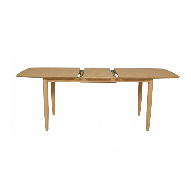 Clift SCAN 6-8 Person Extendable Dining Table, 70,87"/86,22", Solid, Oak Lacquered