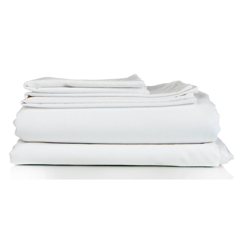 250 Thread Count Cotton/Polyester Percale Hospitality Performance Flat Sheet – Industrial Laundry Safe