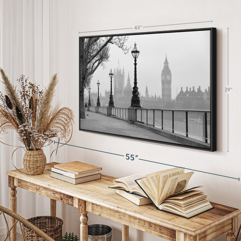 «London Black and White Wall Art», H 43 po x l 29 po