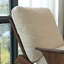 Chaise berçante rétro en coton et lin