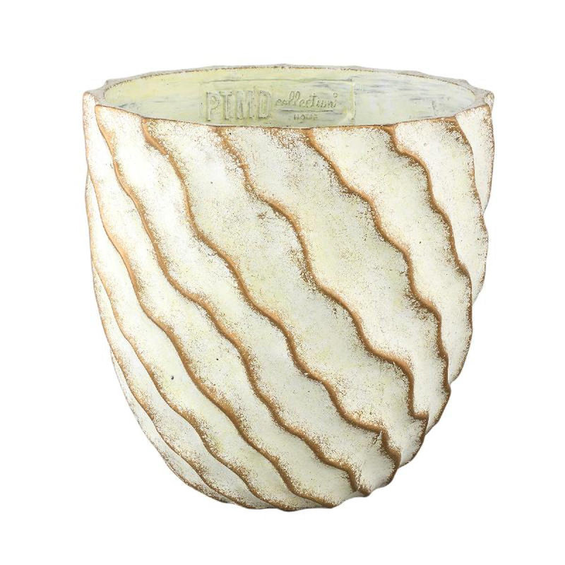 Northwick Ceramic Pot Planter, Cream, 40cm H x 40cm W x 40cm D