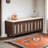 Solid Wood Shoe Storage Bench with Seat Cushion-111620431