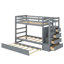Lit superposé simple au-dessus de simple avec lit gigogne Janneli Kids-744549264