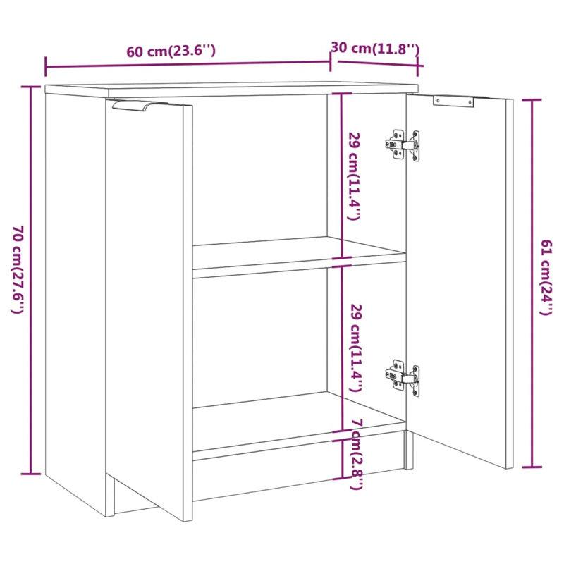 Matney 60 Cm Wide Sideboard, Grey Sonoma