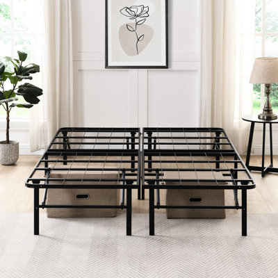 Queen Metal Platform Bed Frame 14 Inches High, Steel Structure, Easy To Assemble, Under Storage Heavy Duty Inch Stable And Noise-,