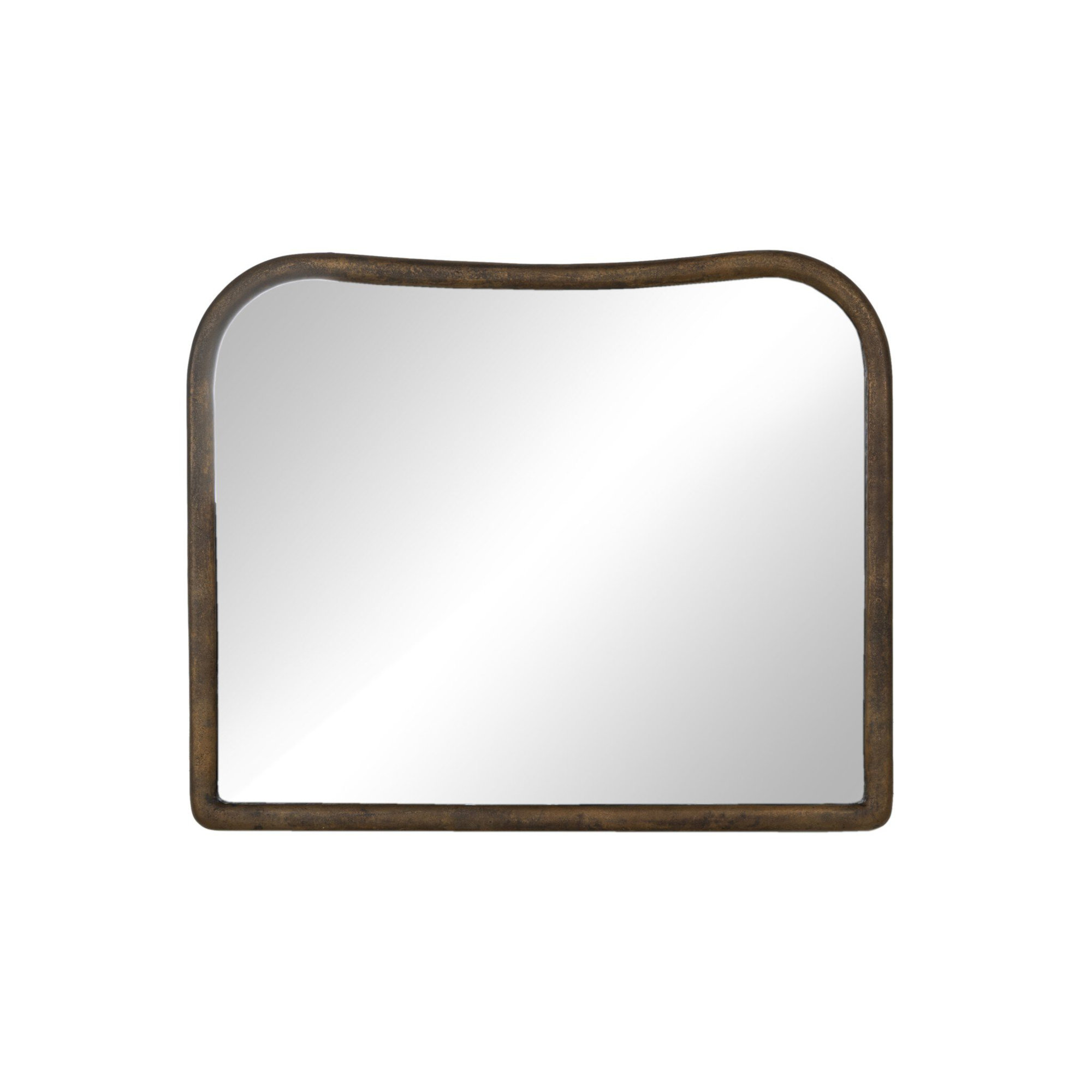 Patz Mantel Mirror, Antiqued Brass