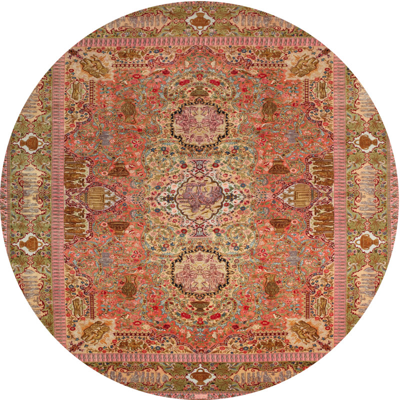 Wurley Oriental Indoor Rug, Round 3'