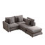 Canapé modulaire avec repose-pieds et trois coussins-391091977