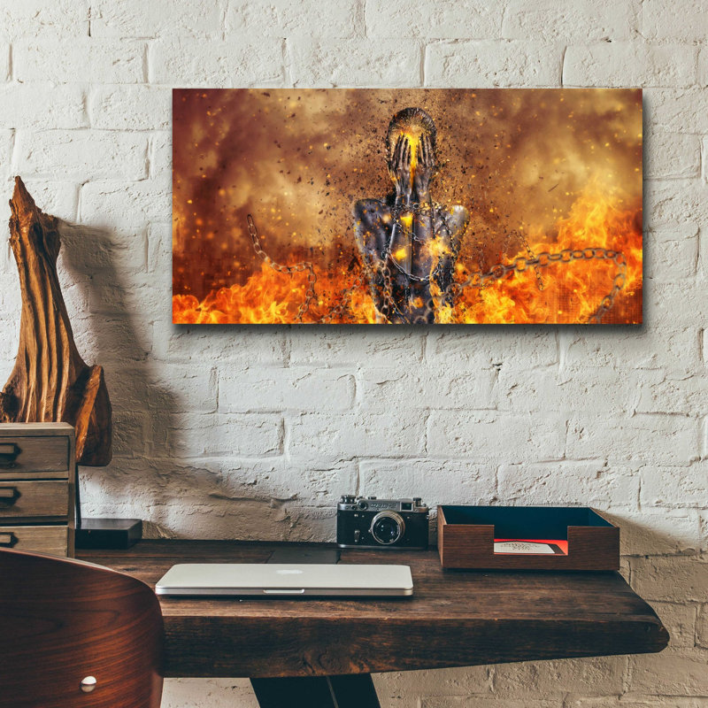 «Through Ashas Rise Landscape» par Mario Sanchez Nevado, art mural en verre acrylique, H 12 po x l 24 po x P 0,2 po