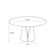 Suzzie Modern Sintered Stone Round Dining Table with Pedestal Base, Pre-Assembly